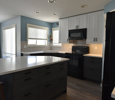 New Cabinets in a west Edmonton kitchen remodel